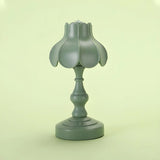 Elegant Simple Flower Resin Bedroom LED Table Lamp Image - 24