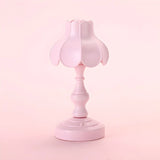 Elegant Simple Flower Resin Bedroom LED Table Lamp Image - 3