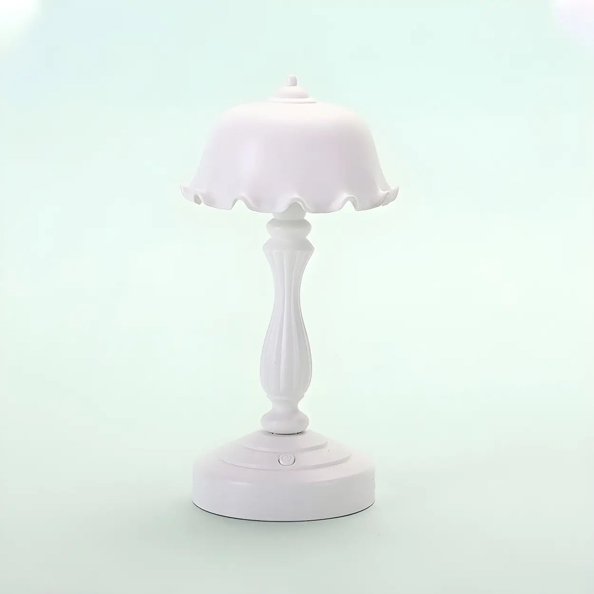 Elegant Simple Flower Resin Bedroom LED Table Lamp Image - 5