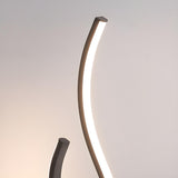 Elegant Simple LED Strip Curved Iron Decor Table Lamp Image - 11