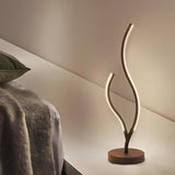 Elegant Simple LED Strip Curved Iron Decor Table Lamp Image - 16