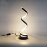 Elegant Simple Spiral Strip Metal Bedroom Table Lamp Image - 1