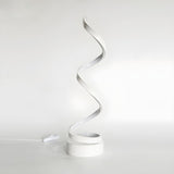 Elegant Simple Spiral Strip Metal Bedroom Table Lamp Image - 9