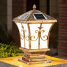 Elegant Solar Lantern Black Metal Outdoor Table Lamp Image - 3