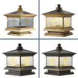 Elegant Solar Lantern Glass Outdoor Garden Table Lamp Image - 10