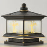 Elegant Solar Lantern Glass Outdoor Garden Table Lamp Image - 3