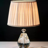 Elegant Sparkling Crystal Base Geometric Table Lamp Image - 3