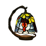 Elegant Tiffany Bell Stained Glass Curved Table Lamp Image - 3