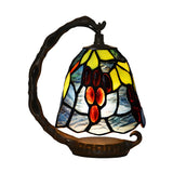 Elegant Tiffany Bell Stained Glass Curved Table Lamp Image - 4