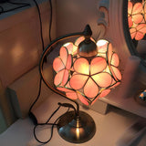 Elegant Tiffany Cherry Blossoms Ball Glass Table Lamp Image - 14