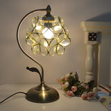 Elegant Tiffany Cherry Blossoms Ball Glass Table Lamp Image - 15