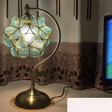 Elegant Tiffany Cherry Blossoms Ball Glass Table Lamp Image - 16