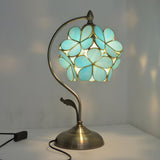 Elegant Tiffany Cherry Blossoms Ball Glass Table Lamp Image - 2