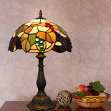 Elegant Tiffany Stained Glass Dome Decor Table Lamp Image - 1