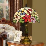 Elegant Tiffany Stained Glass Dome Decor Table Lamp Image - 15