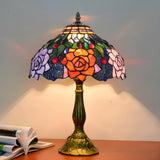 Elegant Tiffany Stained Glass Dome Decor Table Lamp Image - 19