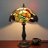 Elegant Tiffany Stained Glass Dome Decor Table Lamp Image - 5