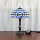 Elegant Tiffany Stained Glass Dome Decor Table Lamp Image - 6