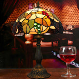 Elegant Tiffany Stained Glass Dome Decor Table Lamp Image - 7