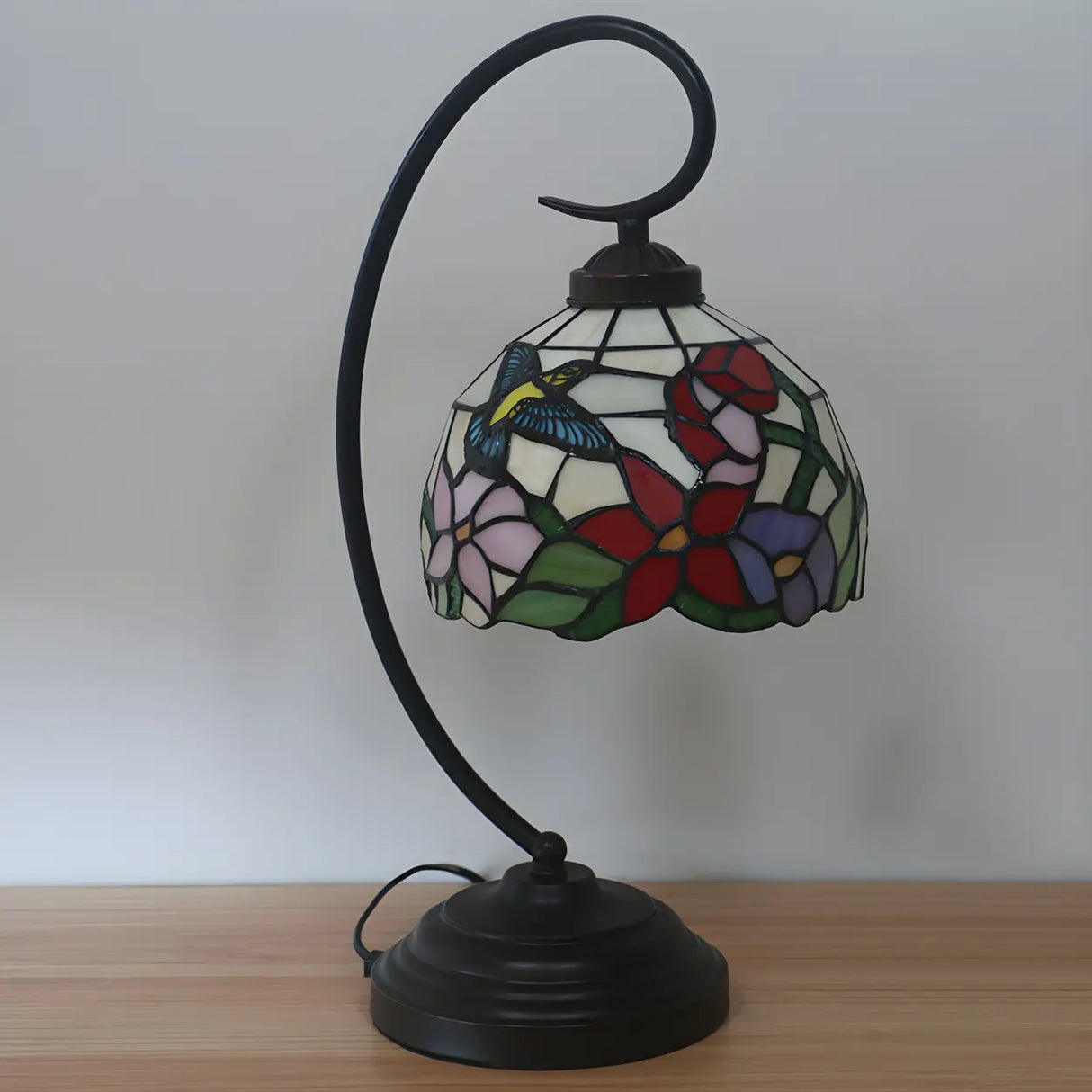 Elegant Tiffany Sunflower Stained Glass Desk Lamp Image - 6