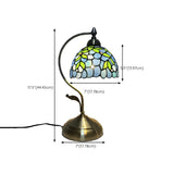 Elegant Tiffany Tapered Glass Shade Metal Table Lamp Image - 26