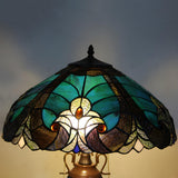 Elegant Tiffany Umbrella Lampshade Vase Base Table Lamp Image - 3