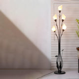 Elegant Tulip-Inspired Multi-Head Metal Floor Lamp Image - 12