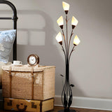 Elegant Tulip-Inspired Multi-Head Metal Floor Lamp Image - 3