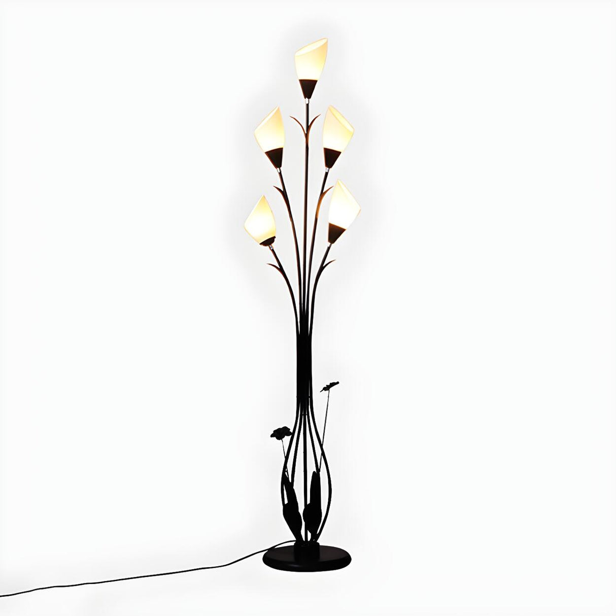 Elegant Tulip-Inspired Multi-Head Metal Floor Lamp Image - 6