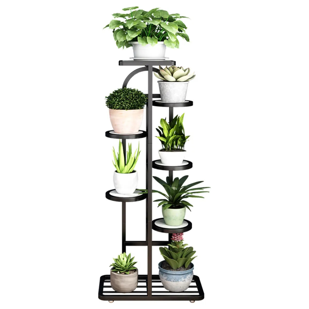 Elegant Vertical Metal Frame Indoor Plant Stand Gold Image - 5