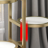 Elegant Vertical Metal Frame Indoor Plant Stand Gold Image - 9