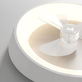 Elegant Wave-Shape White LED Ceiling Fan with Lights Image - 12