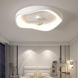 Elegant Wave-Shape White LED Ceiling Fan with Lights Image - 4