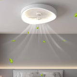 Elegant Wave-Shape White LED Ceiling Fan with Lights Image - 6