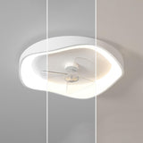 Elegant Wave-Shape White LED Ceiling Fan with Lights Image - 8