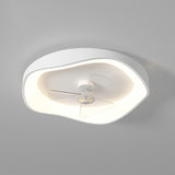 Elegant Wave-Shape White LED Ceiling Fan with Lights Image - 9