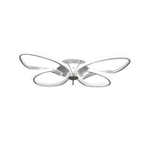 Elegant White Butterfly-Shaped LED Flush Mount Light Image - 5