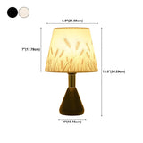 Elegant White Cone Iron Base Floral Fabric Table Lamp Image - 21