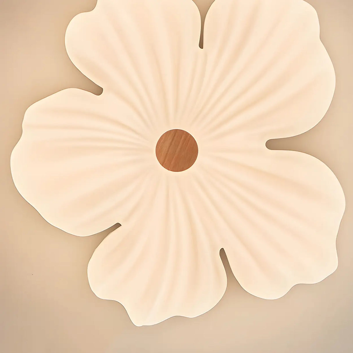 Elegant White Flower Dimmable Flush Mount Ceiling Light Image - 4