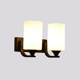 Elegant White Glass Curved Arm Wall Sconce Image - 11