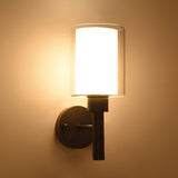 Elegant White Glass Curved Arm Wall Sconce Image - 12