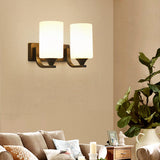 Elegant White Glass Curved Arm Wall Sconce Image - 18