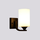 Elegant White Glass Curved Arm Wall Sconce Image - 8