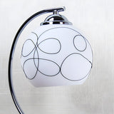 Elegant White Globe Glass Chrome Gooseneck Table Lamp Image - 7