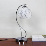 Elegant White Globe Glass Chrome Gooseneck Table Lamp Image - 9