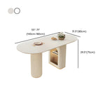 Elegant White Oval Extendable Dining Table Double Pedestal Image - 13