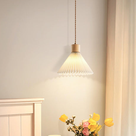 Elegant White Petal Glass Flower Bedroom Pendant Light Image - 2