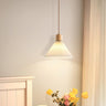 Elegant White Petal Glass Flower Bedroom Pendant Light Image - 2