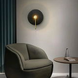 Elegant White Round Marble Mini Ambient Wall Sconce Image - 12