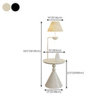 Elegant White Umbrella Modern Side Table Floor Lamp #size